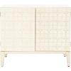 SAFAVIEH Home Collection Sula Antique White 2-Door 2-Shelf Storage Living Room Bedroom Chest (Fully Assembled)