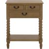 Safavieh Home Collection Athena Black 3-Drawer Console Table(Desert Brown)