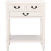 Safavieh Home Collection Athena Black 3-Drawer Console Table(Distressed White)