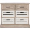Safavieh Home Collection Briar Brown and Sand 6 Removable Drawer Storage Chest(Sand / Distressed White)