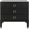 Safavieh Home Collection Lorna 3 Drawer Contemporary Night Stand Nightstand, Black(Black)