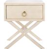 Safavieh Home Collection Odilia Turquoise and Gold 1-Drawer Nightstand, 16″D x 19″W x 22″H(Antique / White)