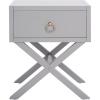 Safavieh Home Collection Odilia Turquoise and Gold 1-Drawer Nightstand, 16″D x 19″W x 22″H(Grey)
