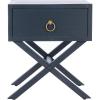 Safavieh Home Collection Odilia Turquoise and Gold 1-Drawer Nightstand, 16″D x 19″W x 22″H(Navy)