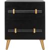 Safavieh Home Collection Sienne Black 2 Drawer Nightstand