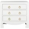Safavieh Home Dion White and Gold 3-drawer Chest(White / Gold)