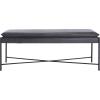 Safavieh Home Kara 50-inch Light Beige and Black Cushioned X-Bench(Grey / Black)