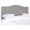 Safavieh Mercer Collection Jeneve Off-White Linen Silver Nailhead Headboard (King)(Artic Grey)