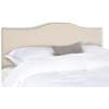 Safavieh Mercer Collection Jeneve Off-White Linen Silver Nailhead Headboard (King)(Off-White)
