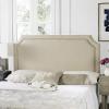Safavieh Mercer Collection Shayne Yellow Wheat Pale Blue Headboard (Queen)(Hemp – Silver Nailheads)