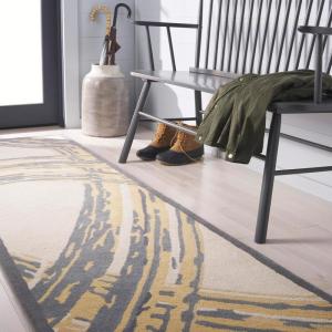Martha Stewart x SAFAVIEH Area Rug Collection – 2’3″ x 10′ Runner, Cement, Handmade Wool, Ideal for Living Room, Foyer, Bedroom, Hallway (MSR4733A)(Cement)