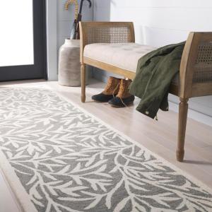Martha Stewart x SAFAVIEH Area Rug Collection – 5′ x 8′, Grey & Ivory, Handmade Wool, Ideal for Living Room, Bedroom, Office, Dining Space (MSR3527F)(Grey/Ivory)