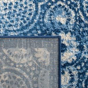 Martha Stewart x SAFAVIEH Area Rug Collection – 8′ x 10′, Navy & Cream, Floral Pattern, Non-Shedding & Easy Cleaning, Ideal for Living Room, Bedroom, Office, Dining Space (MSR2862N)(Navy/Creme)