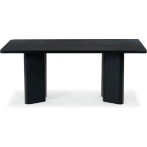 SAFAVIEH Couture Collection – Barnard Black Rectangular Wood Dining Table, Modern Design, Seats up to 6 (SFV2214A)(Black)
