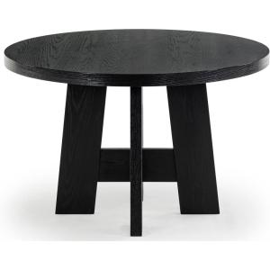 SAFAVIEH Couture Collection – Beverley Oak Round Wood Dining Table, Classic Design, Seats up to 4 (SFV2193A)(Black)