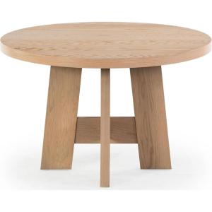 SAFAVIEH Couture Collection – Beverley Oak Round Wood Dining Table, Classic Design, Seats up to 4 (SFV2193A)(Oak)