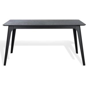 SAFAVIEH Couture Collection – Madina Walnut Rectangle Wood Dining Table, Mid-Century Modern Design, Seats up to 6 (SFV6707A)(Black)