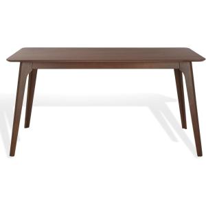 SAFAVIEH Couture Collection – Madina Walnut Rectangle Wood Dining Table, Mid-Century Modern Design, Seats up to 6 (SFV6707A)(Walnut)