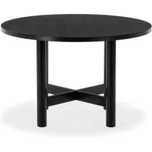 SAFAVIEH Couture Collection – Ruthanne Black Round Wood Dining Table, Classic Design, Seats up to 4 (SFV2192B)(Black)