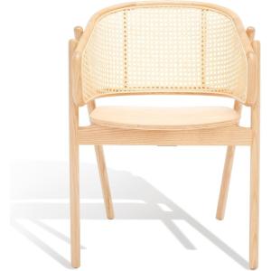 SAFAVIEH Couture Collection Emmy Tropical Coastal Natural Rattan Back Dining Chair(Natural)