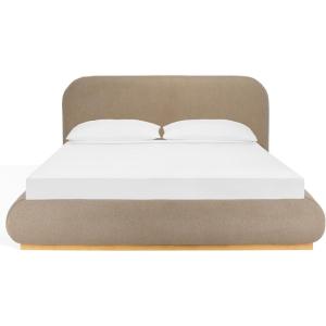 SAFAVIEH Couture Collection Jennabryanna Light Brown/Natural Boucle King Size Bed(Light Brown/Natural)