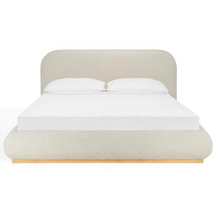 SAFAVIEH Couture Collection Jennabryanna Light Brown/Natural Boucle King Size Bed(Tan/Natural)