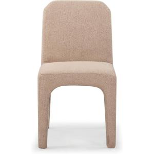 SAFAVIEH Couture Collection Maricelle White Boucle/Black Dining Chair Set of 2 (Fully Assembled)(Light Brown)