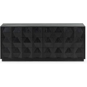 SAFAVIEH Couture Collection Riabelle Black 6-Drawer Dresser (Fully Assembled)(Black)