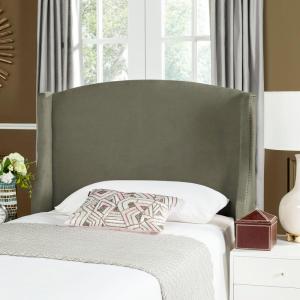 SAFAVIEH Headboard Collection Austin Headboard, Queen, Light Grey(Pewter)