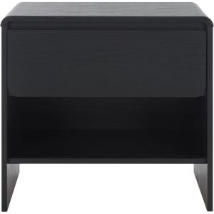 SAFAVIEH Home Collection – Arsenio 1-Drawer 1-Shelf Nightstand Table, Light Cream Modern Bedside Storage (NST3100C)(Black)