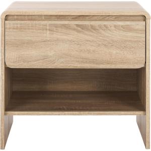 SAFAVIEH Home Collection – Arsenio 1-Drawer 1-Shelf Nightstand Table, Light Cream Modern Bedside Storage (NST3100C)(Light Cream)