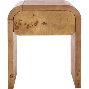 SAFAVIEH Home Collection – Hinata 1-Drawer Nightstand Table, Natural Modern Bedside Storage, Fully Assembled (NST6607A)(Natural)