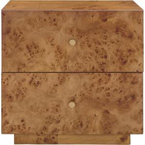 SAFAVIEH Home Collection – Tahan 2-Drawer Nightstand Table, Natural Modern Bedside Storage, Fully Assembled (NST6608A)(Natural)