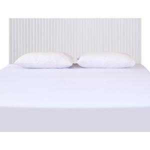 SAFAVIEH Home Collection – Telsi Bleached White Mounted Wood Headboard, King Size, Modern Vertical Slat Design, Easy Wall-Mount Bedroom Accent (HBD9600B-K)(Bleached White)