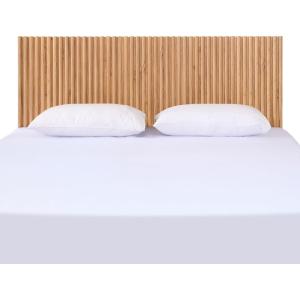 SAFAVIEH Home Collection – Telsi Bleached White Mounted Wood Headboard, King Size, Modern Vertical Slat Design, Easy Wall-Mount Bedroom Accent (HBD9600B-K)(Oak)