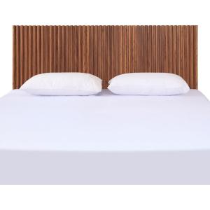 SAFAVIEH Home Collection – Telsi Bleached White Mounted Wood Headboard, King Size, Modern Vertical Slat Design, Easy Wall-Mount Bedroom Accent (HBD9600B-K)(Walnut)