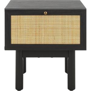 SAFAVIEH Home Collection Aino Oak 1-Drawer Nightstand(Black/Natural)