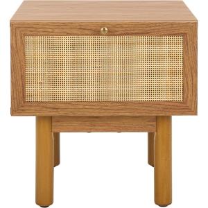 SAFAVIEH Home Collection Aino Oak 1-Drawer Nightstand(Oak/Natural)