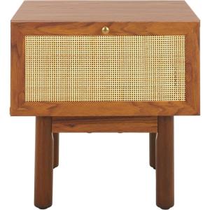 SAFAVIEH Home Collection Aino Oak 1-Drawer Nightstand(Walnut/Natural)