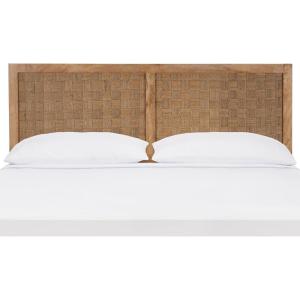 SAFAVIEH Home Collection Halvor Rattan Queen Size Headboard Light Brown Frame & Natural Brown(Natural)