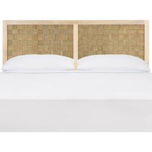 SAFAVIEH Home Collection Halvor Rattan Queen Size Headboard Light Brown Frame & Natural Brown(White Wash)