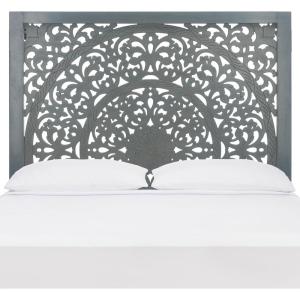 SAFAVIEH Home Collection Remedy Boho Grey Walnut Full Size Headboard(Grey Walnut)