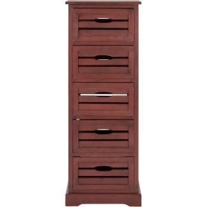 Safavieh American Homes Collection Sarina Cherry 5-Drawer Cabinet(Red)