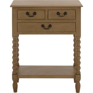 Safavieh Home Collection Athena Black 3-Drawer Console Table(Desert Brown)