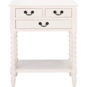 Safavieh Home Collection Athena Black 3-Drawer Console Table(Distressed White)