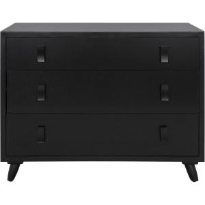 Safavieh Home Collection Blaize Black 3-Drawer Nightstand Dresser Chest(Black)
