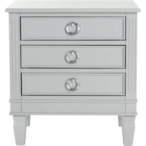 Safavieh Home Collection Kira Grey 3-Drawer Nightstand(Grey)