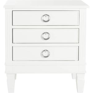 Safavieh Home Collection Kira Grey 3-Drawer Nightstand(White)