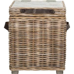 Safavieh Home Collection Merlie White Rattan Trunk