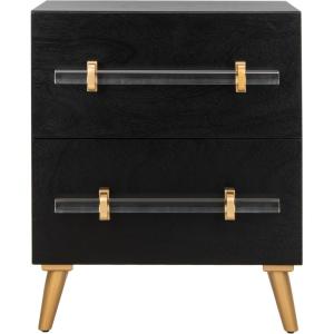 Safavieh Home Collection Sienne Black 2 Drawer Nightstand